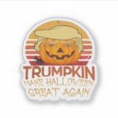 Trumpkin Halloween Funny Classic シール (正面)
