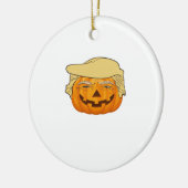 Trumpkin Halloween Funny Classic – Basic Fall Slot セラミックオーナメント (左)