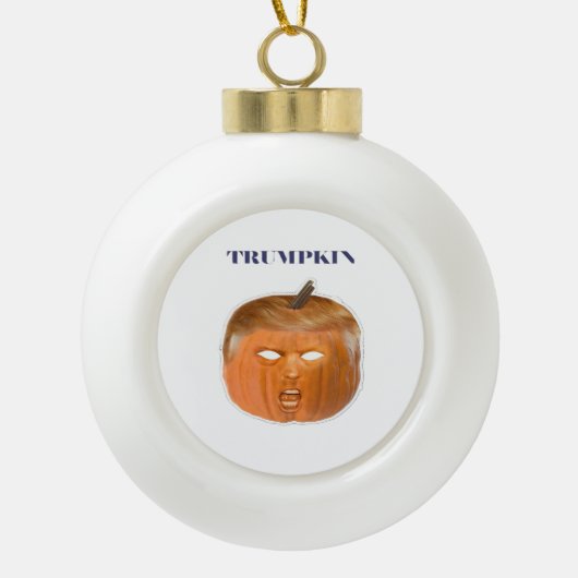 Trumpkin Halloween Mask Classic セラミックボールオーナメント (正面)