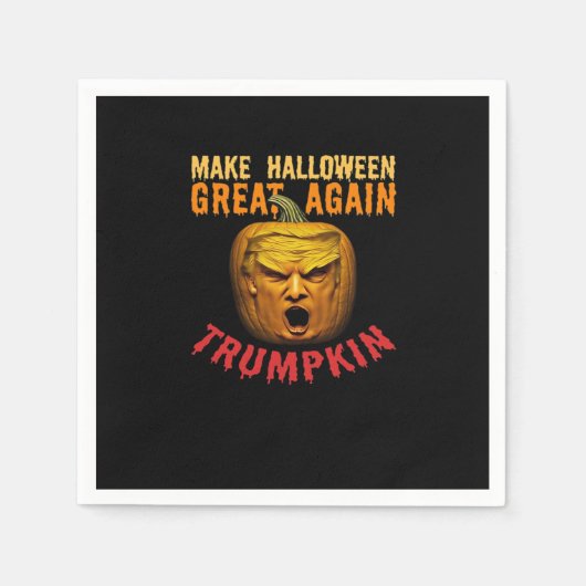 Trumpkin Make Halloween 素晴らし Again - おもしろい Pumpki スタンダードカクテルナプキン (正面)