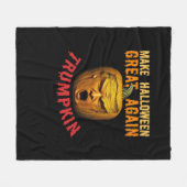 Trumpkin Make Halloween 素晴らし Again - おもしろい Pumpki フリースブランケット (正面(横))