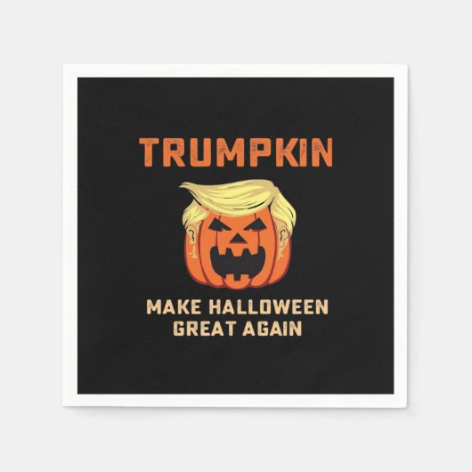 Trumpkin Make Halloween 素晴らし Again - クラシックPump スタンダードカクテルナプキン (正面)