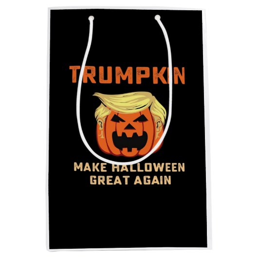 Trumpkin Make Halloween 素晴らし Again - クラシックPump ミディアムペーパーバッグ (正面)