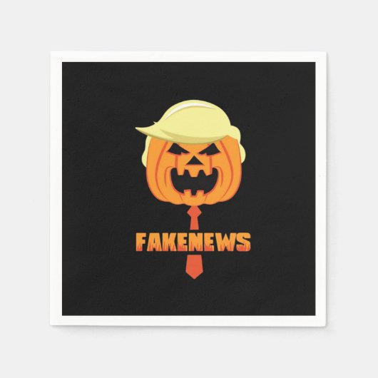 Trumpkin Make Halloween 素晴らし Again – ニュースクラシック スタンダードカクテルナプキン (正面)