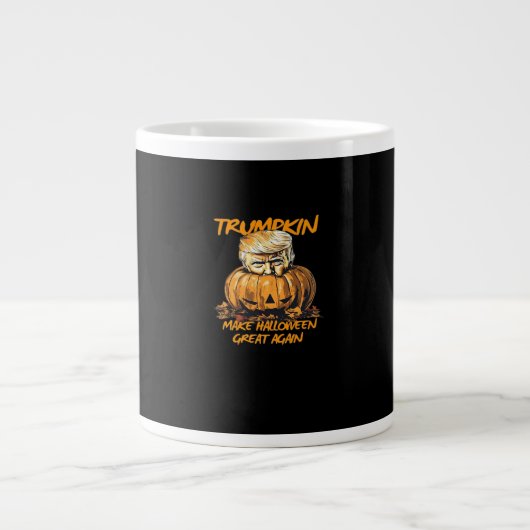Trumpkin Make Halloween 素晴らし Again - 不気味 Autum ジャンボコーヒーマグカップ (正面)