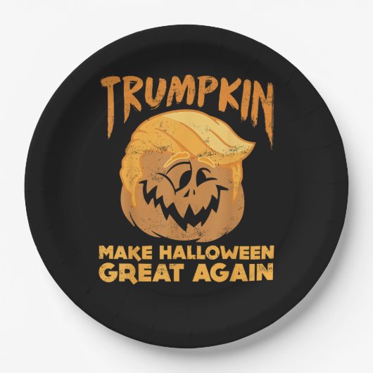 Trumpkin Make Halloween 素晴らし Again Politicaおもしろい ペーパープレート (正面)