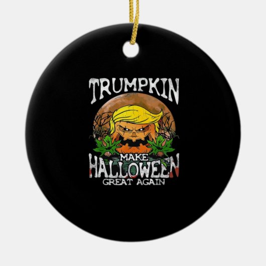 Trumpkin Make Halloween Great Again Classic セラミックオーナメント (正面)