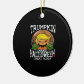 Trumpkin Make Halloween Great Again Classic セラミックオーナメント (左)