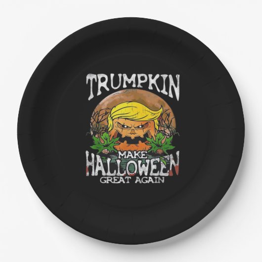 Trumpkin Make Halloween Great Again Classic ペーパープレート (正面)