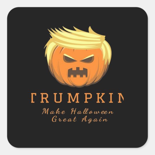 Trumpkin Make Halloween Great Again – Creepy Funny スクエアシール (正面)