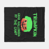Trumpkin Make Halloween Great Again Grab Em' By Th フリースブランケット (正面(横))