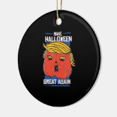 Trumpkin Make Halloween Great Again Pumpkin セラミックオーナメント (左)