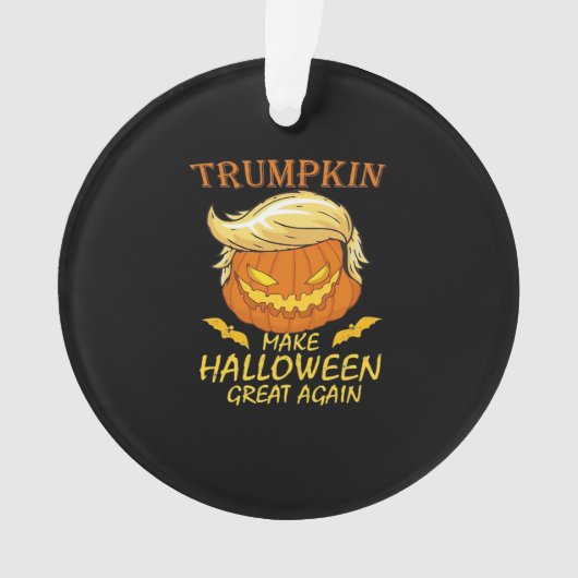Trumpkin Make Halloween Great Again – Retro Pumpki オーナメント (正面)