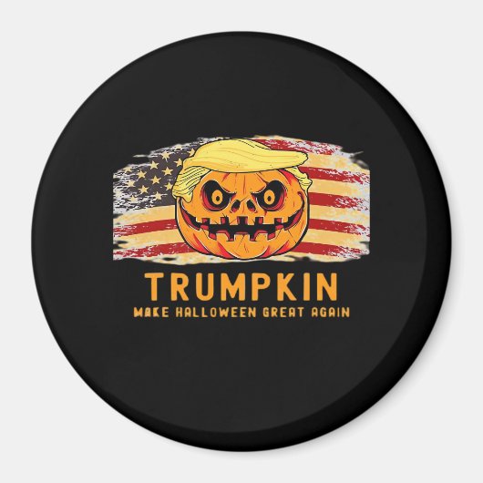 Trumpkin Make Halloween Great Again Us Flag Funny  マグネット (正面)