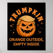 Trumpkin Orange Outside Empty Inside Funny Hallowe ポスター (正面)