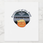 Trumpkin, President Of The Boos Halloween ワインラベル (シングルラベル)