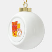 Trumpkin Pumpkin Funny Halloween Quote セラミックボールオーナメント (右)