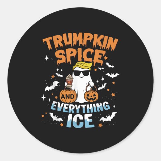 Trumpkin Sce And Everything Ice Fall Autumn Hallow ラウンドシール (正面)