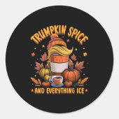 Trumpkin Sce And Everything Ice Liberal Fall Hallo ラウンドシール (正面)