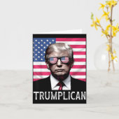 Trumplican Funny Quote Saying Phrase カード (黄色い花)