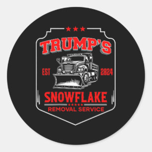 Trumpsスノーフレーク除去サービス(2面) おもしろい Tr ラウンドシール