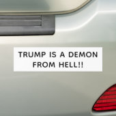 Trump's a Demon from Hell Hankamer Artjunkhaus Fun バンパーステッカー (車上)