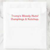 Trump's Bloody Nuts Dumplings Hankamer Artjunkhaus 長方形シール (バッグ)