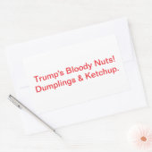 Trump's Bloody Nuts Dumplings Hankamer Artjunkhaus 長方形シール (封筒)
