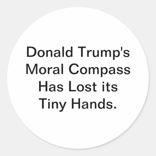 Trump's Broken Moral Compass Hankamer Artjunkhaus ラウンドシール (正面)