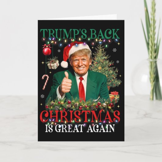 Trump's Ck Christmas Is Great Again Funny Trump Ch カード (正面)
