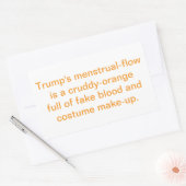Trump's Cruddy-Orange Period Hankamer Artjunkhaus 長方形シール (封筒)