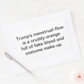 Trump's Cruddy-Orange Period Hankamer Artjunkhaus 長方形シール (封筒)