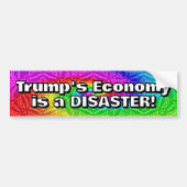 Trump's Economy is a DISASTER バンパーステッカー (正面)