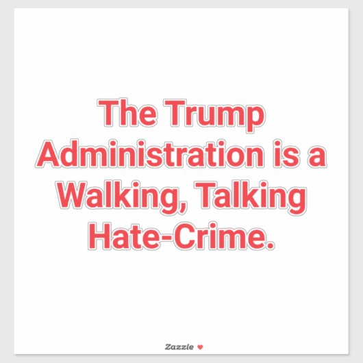 TRUMP'S HATE-CRIMES Hankamer Artjunkhaus SAVE U.S. シール (シート)