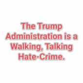 TRUMP'S HATE-CRIMES Hankamer Artjunkhaus SAVE U.S. シール (正面)