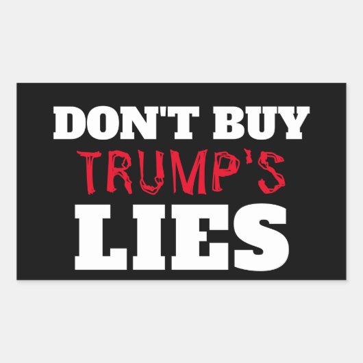Trump's Lies Sticker 長方形シール (正面)