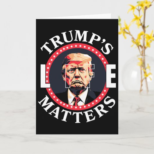 Trump's Life Problems Political Support For Donald カード (黄色い花)