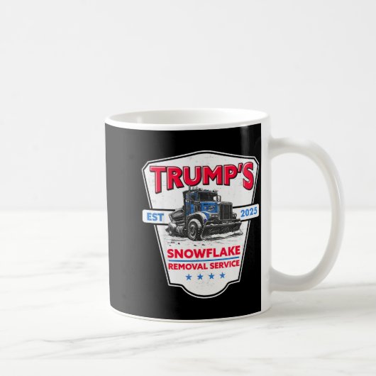 Trump's Snowflake Removal Service Funny Trump 2025 コーヒーマグカップ (右)