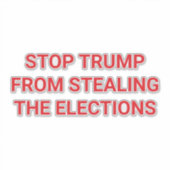 TRUMP'S STEALING ELECTIONS Hankamer Artjunkhaus シール (正面)
