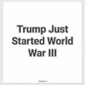 Trump's World War 3 Peace Hankamer Artjunkhaus Art シール (シート)