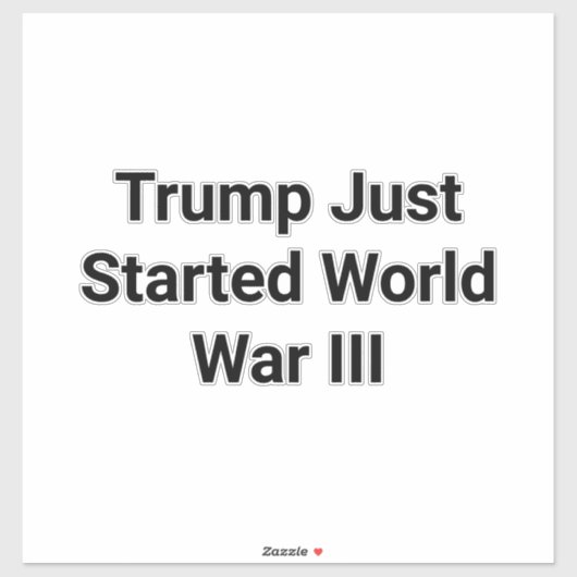 Trump's World War 3 Peace Hankamer Artjunkhaus Art シール (シート)