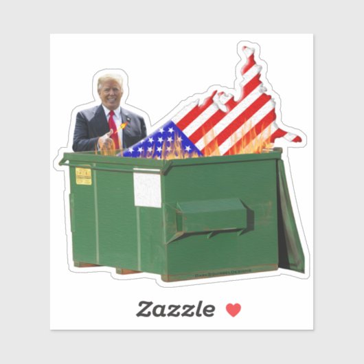 Trumpster Fire （油彩テクスチャ） シール (シート)