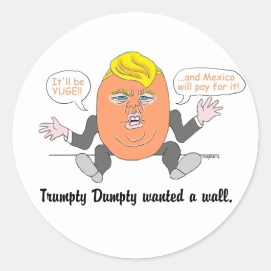 Trumpty Dumptyステッカー ラウンドシール (正面)