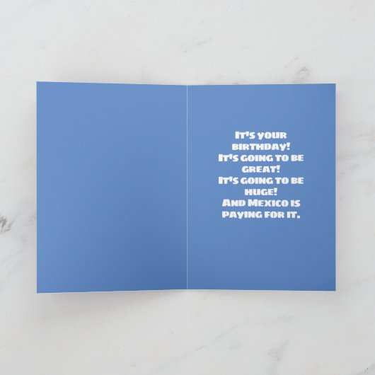 Trumpy Catおもしろい誕生日メッセージ カード (内部)