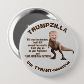 Trumpzillaボタン 缶バッジ (正面&裏面)