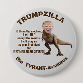 Trumpzillaボタン 缶バッジ (正面)
