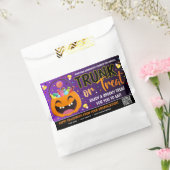 TrunkまたはTreat Halloween QRコードの処理 フェイバーバッグ (封をした状態)