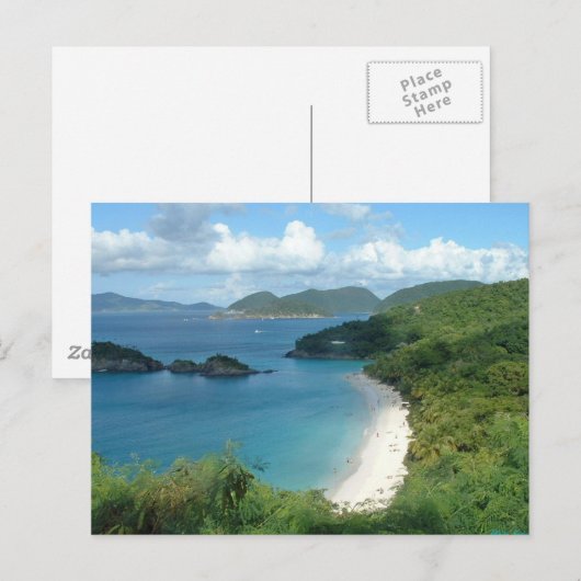 Trunk Bay、St. John、USVI ポストカード (正面/裏面)