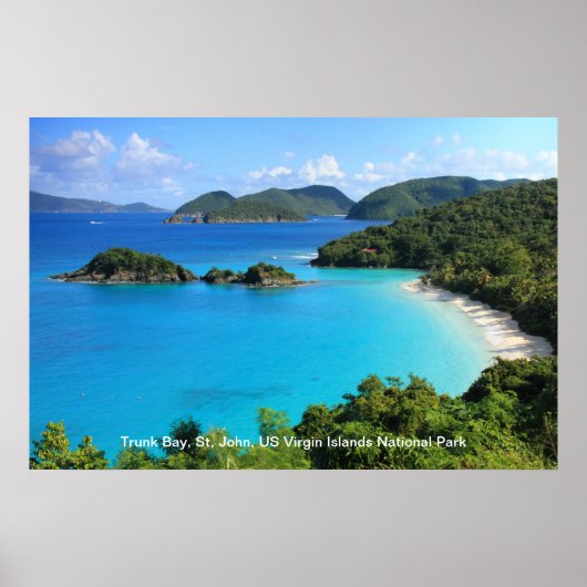 Trunk Bay, St. John, Virgin Islands National Park ポスター (正面)