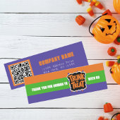 Trunk or Treat カラフル Halloween Thank You スキニー名刺